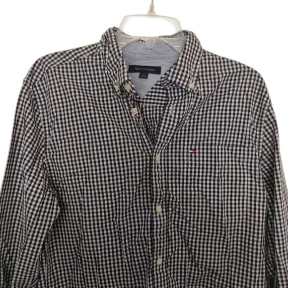 Tommy Hilfiger Men’s Checkered Button Down Shirt Size M - Picture 5 of 7